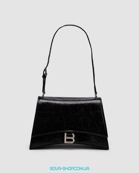 Жіноча сумка Balenciaga Crush Medium Handbag Crushed Calfskin in Black\Silver Premium фото