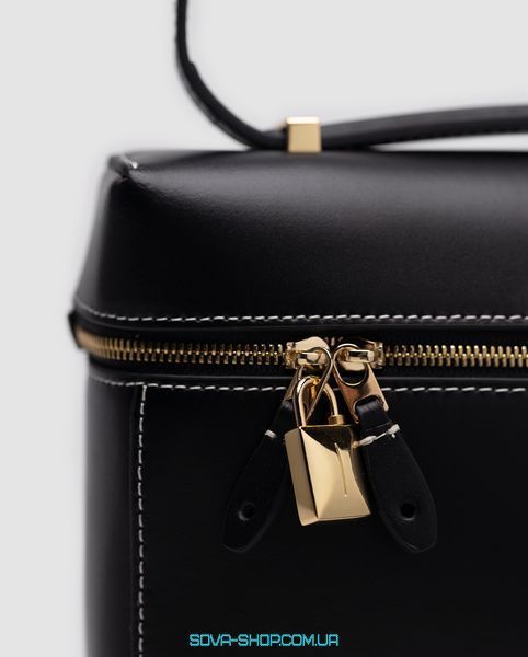 Женская сумка Loro Piana Extra Bag L27 Black Leather Premium фото