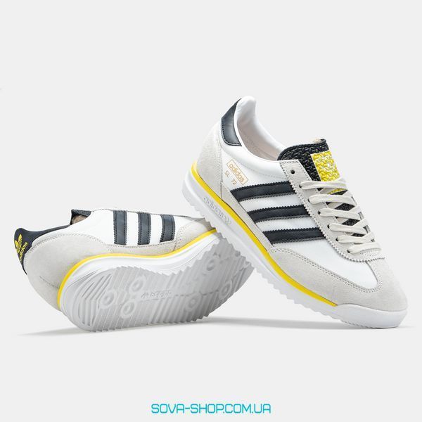 Чоловічі та жіночі кросівки Adidas SL 72 White Black Yellow фото