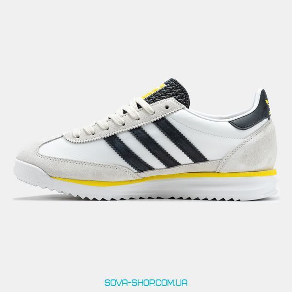 Чоловічі та жіночі кросівки Adidas SL 72 White Black Yellow фото