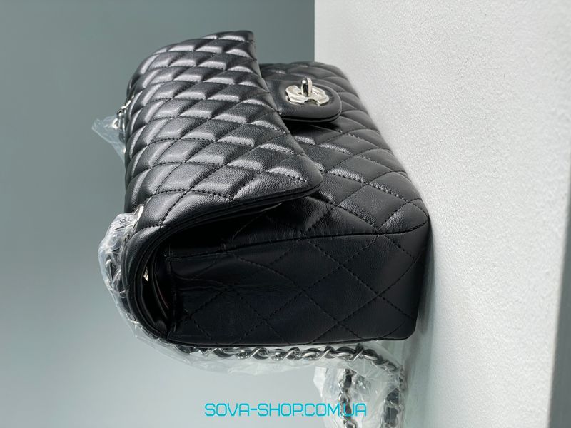 Женская сумка Chanel Classic 2.55 Medium Double Flap in Black Premium фото