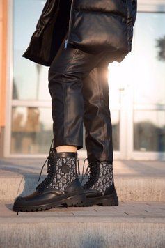 Женские ботинки Boots Christian Dior Black фото