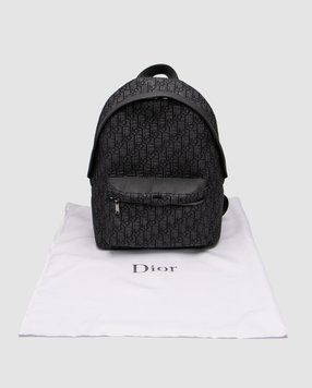 Женский рюкзак Christian Dior Rider Backpack Black Dior Oblique Jacquard Premium фото