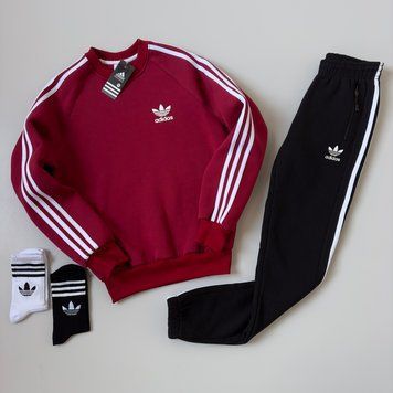 Чоловічий та жіночий костюм ЗИМОВИЙ Adidas: світшот-штани (2 пари носків у подарунок) Adidas фото