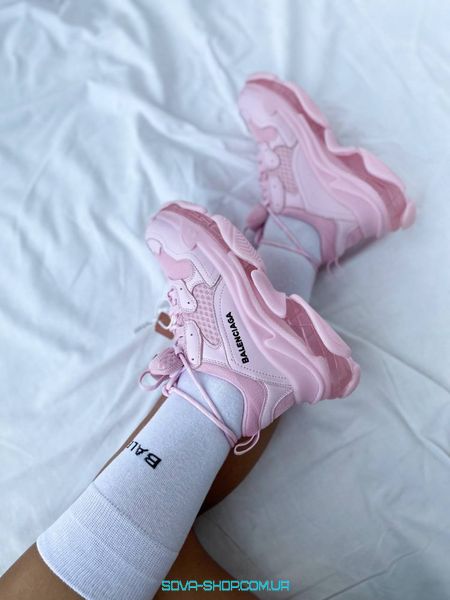 Жіночі кросівки Balenciaga Triple S Clear Sole light Full pink фото