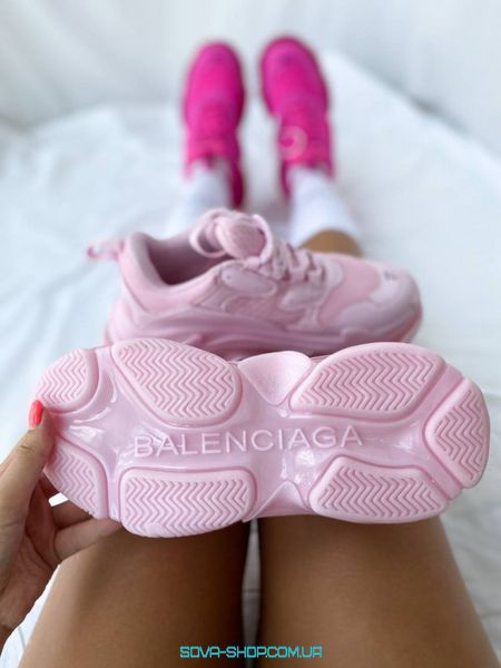 Жіночі кросівки Balenciaga Triple S Clear Sole light Full pink фото