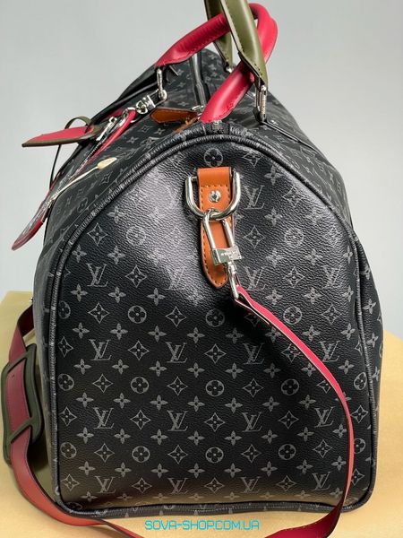 Унисекс сумка Louis Vuitton Keepall Bandouliere Bag Limited Edition Patchwork Monogram Eclipse 50 Premium фото