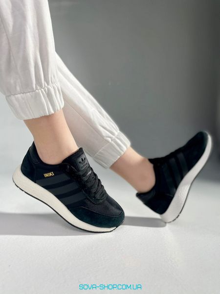 Жіночі кросівки Adidas Iniki Runner Black White фото