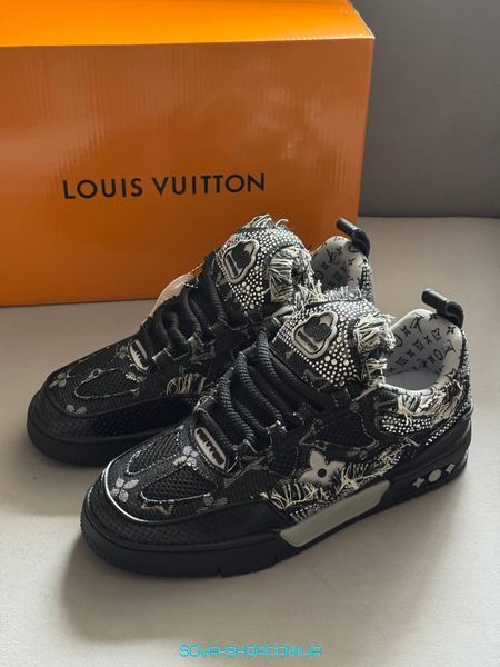 Чоловічі кросівки Louis Vuitton Skate Trainer Black Swarovski Monogram (Original Box) фото