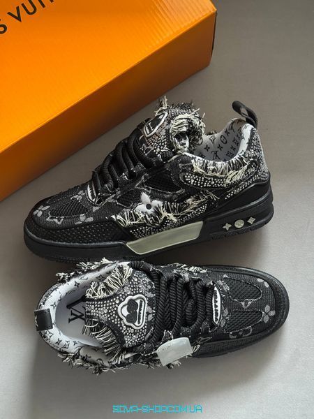 Чоловічі кросівки Louis Vuitton Skate Trainer Black Swarovski Monogram (Original Box) фото