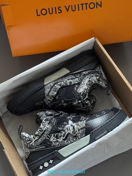 Чоловічі кросівки Louis Vuitton Skate Trainer Black Swarovski Monogram (Original Box) фото