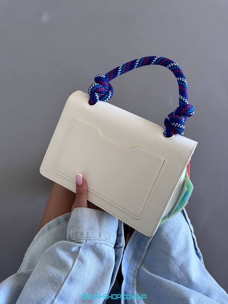 Жіноча сумка OFF WHITE x Virgil Abloh Gummy Jitney White/Blue Premium фото