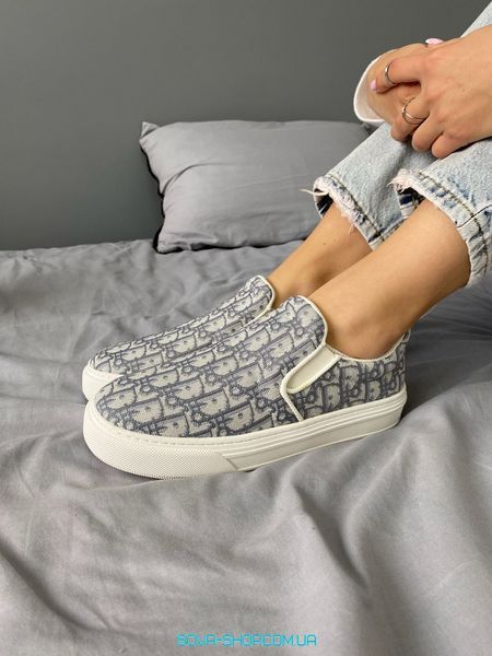 Женские слипоны Dior Slip On Light Beige фото