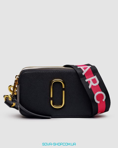 Женская сумка Marc Jacobs The Snapshot Black/Pink Belt Premium фото