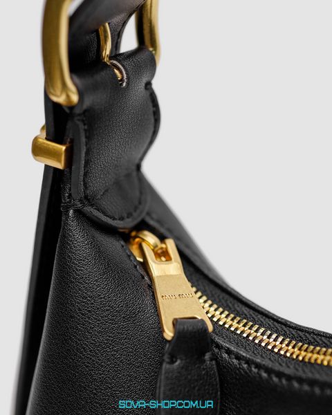 Жіноча сумка Miu Miu Leather Hobo Bag Black Premium фото