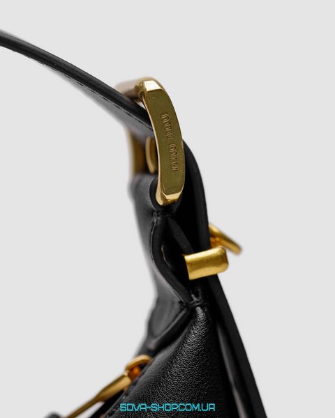 Жіноча сумка Miu Miu Leather Hobo Bag Black Premium фото