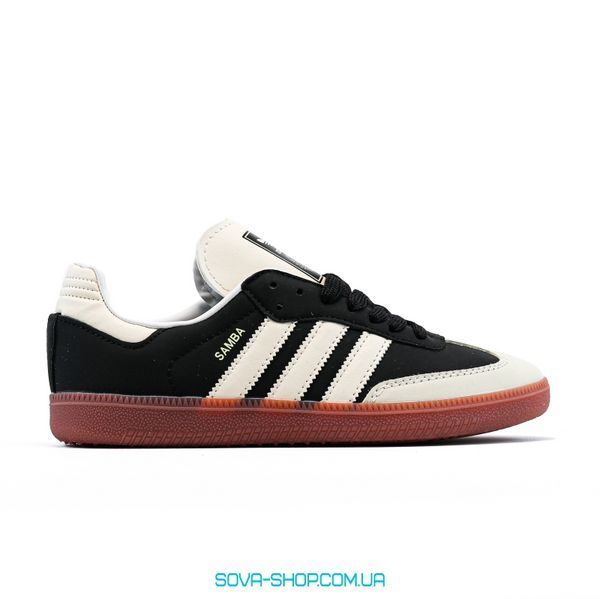 Женские кроссовки Adidas Samba OG Black Beige Gum фото