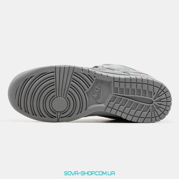 Чоловічі кросівки Supreme x Nike SB Dunk Low Suede Grey фото