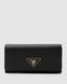 Кошелёк Prada Logo Leather Bi Fold Long Wallet Black Premium re-126801 фото 4
