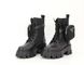 Зимние женские ботинки (натуральная кожа) PRADA Milano Monolith Black Premium re-3987 фото 4