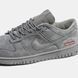 Чоловічі кросівки Supreme x Nike SB Dunk Low Suede Grey re-128543 фото 9