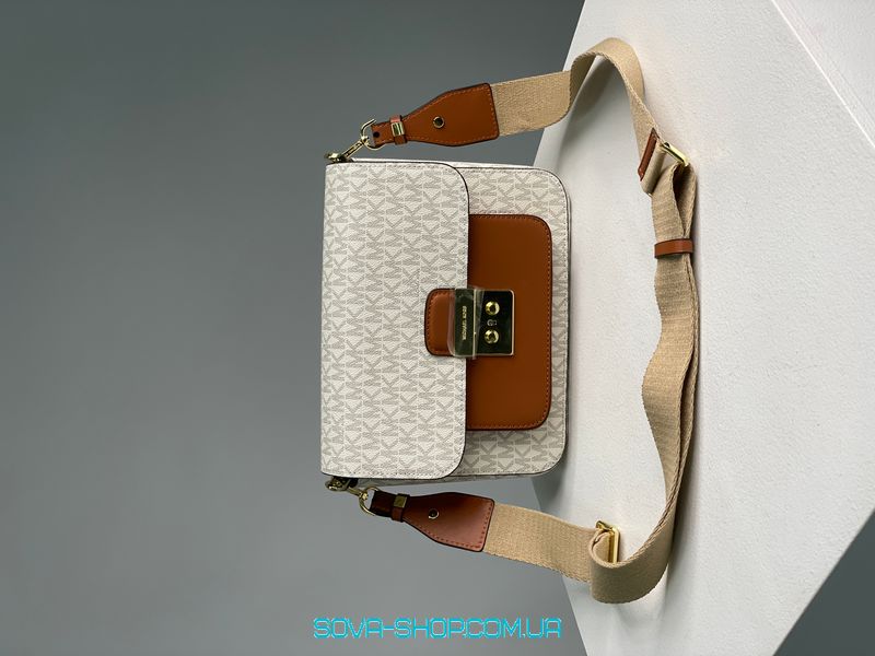 Женская сумка Michael Kors Sloan Editor Medium Bag Cream Premium фото