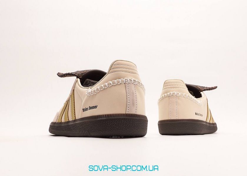 Женские кроссовки Adidas Samba x Wales Bonner "Ecu Tint Brown" фото