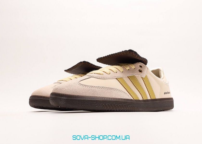 Женские кроссовки Adidas Samba x Wales Bonner "Ecu Tint Brown" фото