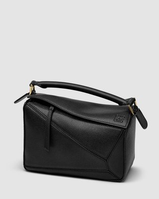 Жіноча сумка Loewe Small Puzzle Bag in Classic Calfskin Black Premium фото