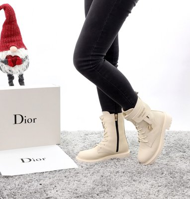 Зимние женские ботинки с мехом Christian Dior 13044 фото