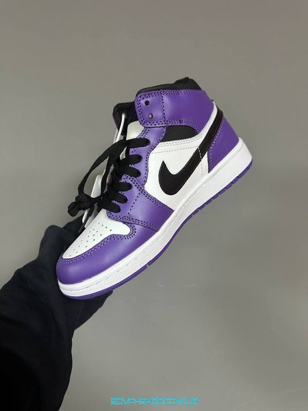 Чоловічі та жіночі кросівки Nike Air Jordan 1 &ldquo;PURPLE COURT&rdquo; Fur фото