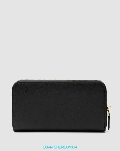 Гаманець Prada Leather Round Zippy Long Wallet Nero Black Premium фото