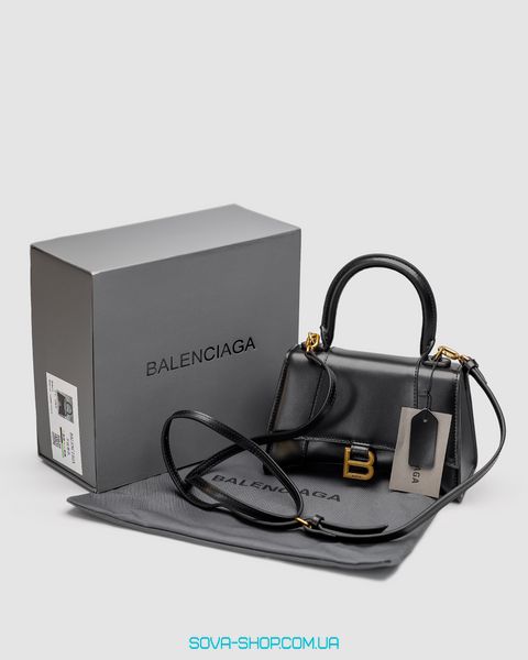 Женская сумка Balenciaga Hourglass Black Gold Premium фото