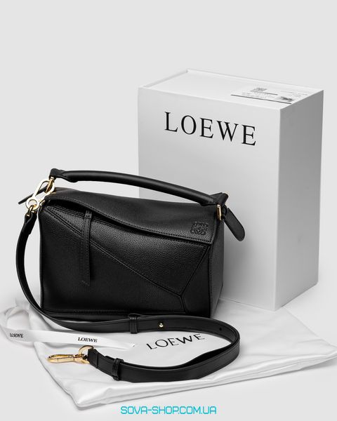 Жіноча сумка Loewe Small Puzzle Bag in Classic Calfskin Black Premium фото