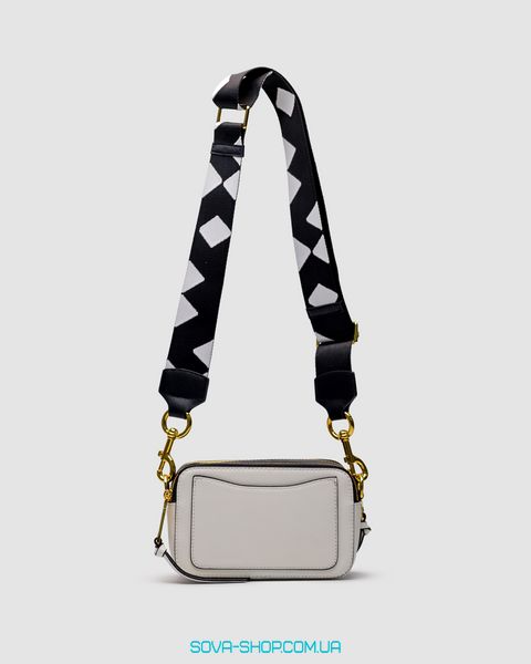 Жіноча сумка Marc Jacobs The Snapshot White Black Premium фото
