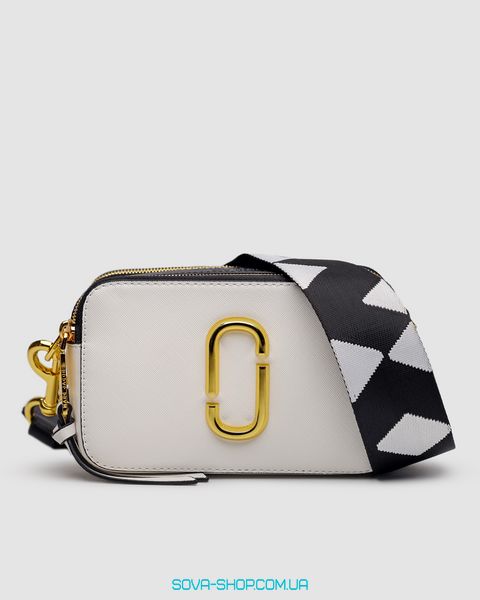 Женская сумка Marc Jacobs The Snapshot White Black Premium фото