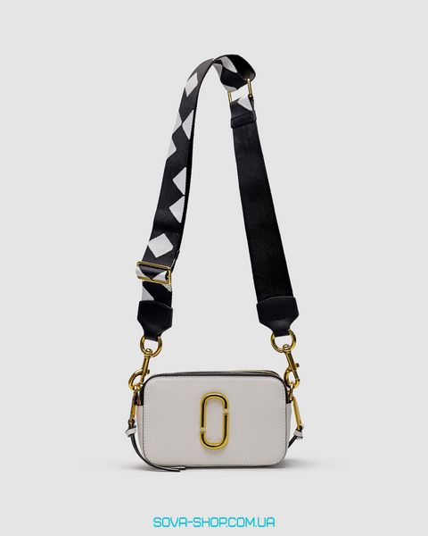 Женская сумка Marc Jacobs The Snapshot White Black Premium фото