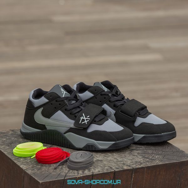 Чоловічі кросівки Nike Air Jordan x Travis Scott Cut The Check Black Black Grey фото