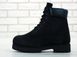 Зимові жіночі ботинки (БЕЗ хутра) Timberland CLASSIC PREMIUM NUBUCK WATERPROOF BLACK re-3755 фото 2