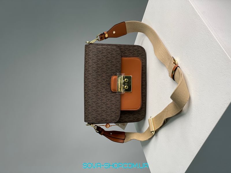 Жіноча сумка Michael Kors Sloan Editor Medium Bag Brown Premium фото