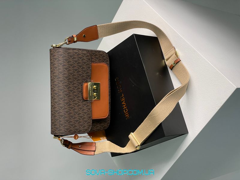 Женская сумка Michael Kors Sloan Editor Medium Bag Brown Premium фото