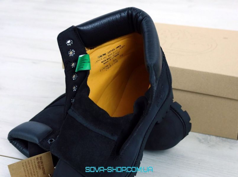 Зимові жіночі ботинки (БЕЗ хутра) Timberland CLASSIC PREMIUM NUBUCK WATERPROOF BLACK фото