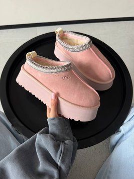 Женские зимние ботинки UGG Tasman Platform BAY FOG / PINK PREMIUM фото