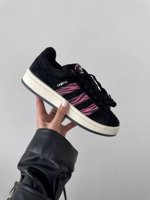 Жіночі кросівки Adidas Campus 00s Black Pink Zebra фото