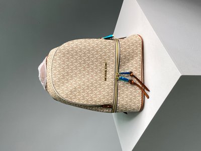 Женский рюкзак Michael Kors Large Rhea Logo Backpack Ivory Premium фото