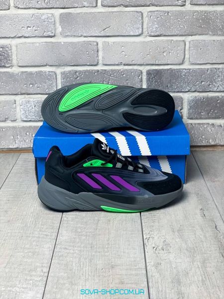 Мужские кроссовки Adidas Ozelia Black Green Violet фото