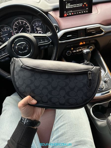 Чоловіча бананка Coach Warren Belt Bag Grey Premium фото