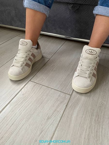 Чоловічі та жіночі кросівки Adidas Campus 00s 'Chalk White Brown' IG5996 фото