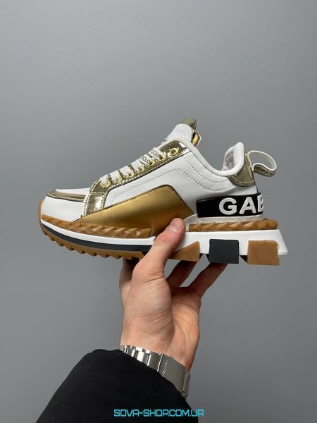 Жіночі кросівки D&G Super King ‘White Gold’ Dolce & Gabbana фото