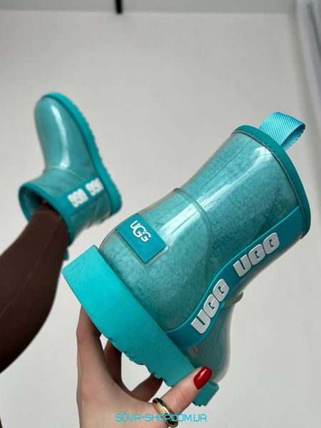 Жіночі зимові ботинки UGG Classic Clear Mini Light Blue фото